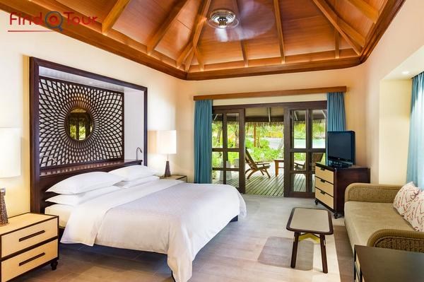 اتاق خواب هتل شرایتون فول مون ریزورت مالدیو