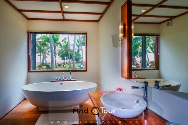 عکس سرویس بهداشتی یکی از اتاق های هتل مرمید 5 ستاره در شهر بنوتا سریلانکا