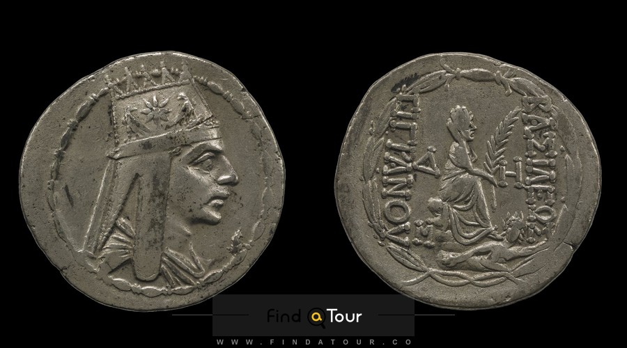 سکه های ضرب شده با عکس پادشاه تیگران بزرگ