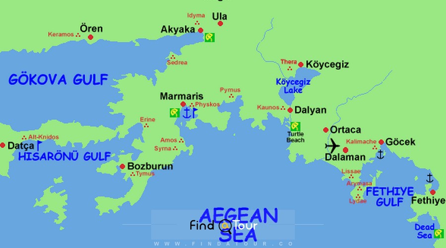 نقشه دالیان ترکیه