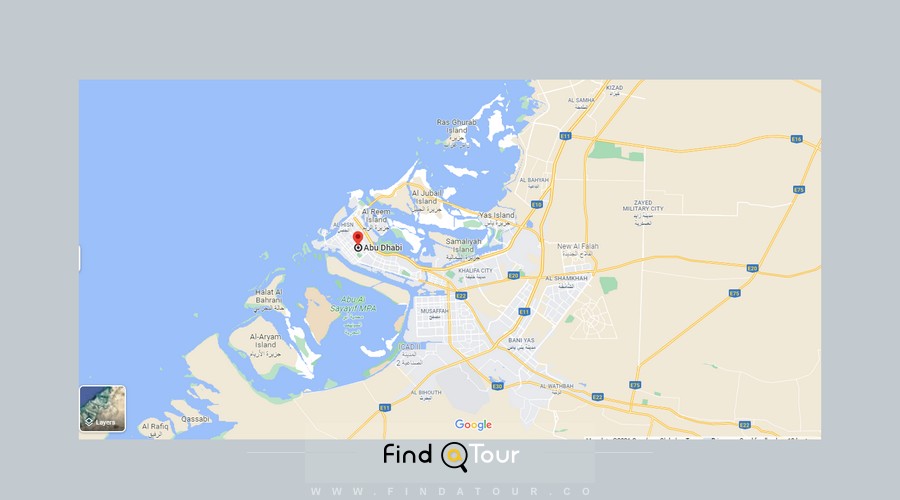 نقشه شهر ابوظبی امارات