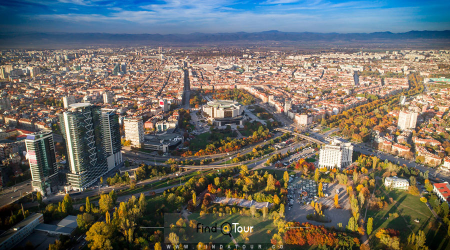 عکسبرداری هوایی از شهر صوفیه بلغارستان