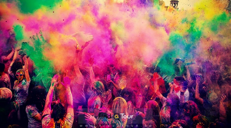 جشن رنگ فستیوال هولی در هندوستان