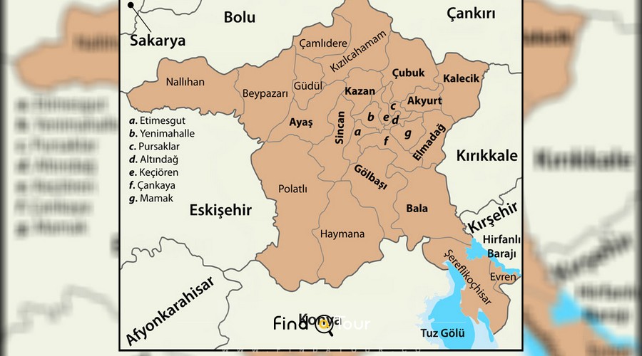 نقشه آنکارا پایتخت ترکیه