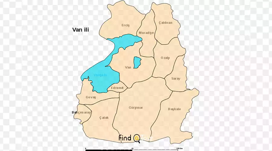 نقشه شهر وان ترکیه