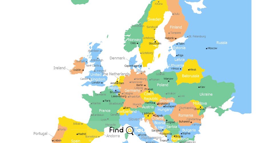 موقعیت جغرافیایی دقیق کشور آلمان در اروپا