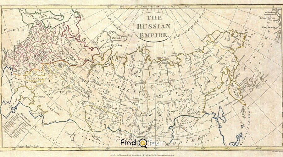 نقشه قدیمی کشور روسیه