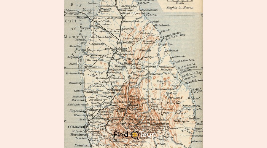 نقشه تاریخی سریلانکا 