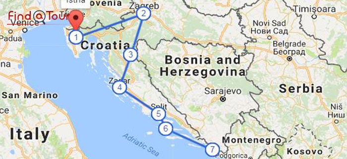 
برنامه سفر پیشنهادی 7 روزه به کرواسی به همراه نقشه سفر